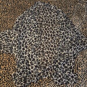 Leopard Print Swim Coverup